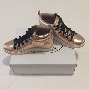 Steve Madden Rose Gold Hightop Sneakers